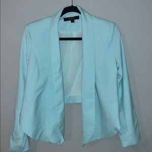 Cropped open blazer